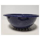Cobalt blue enamel kitchen strainer