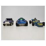 3 vintage toy cars