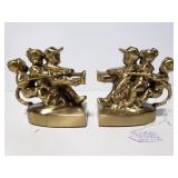 Solid brass tug of war bookends