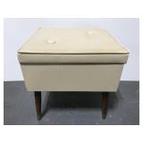 Mid century small bench w/ storage