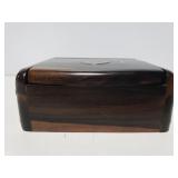 Walnut wood coin box