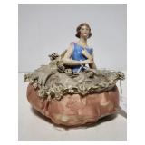 Antique lady pin cushion