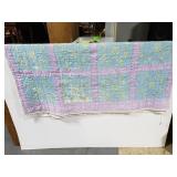 Vintage purple and blue quilt