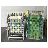 Collection of 9 vintage lawn chairs