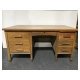 Large vintage Oak wood desk
