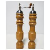 Wood salt and pepper shakers