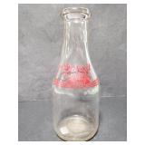 Vintage Detroit creamer glass milk bottle
