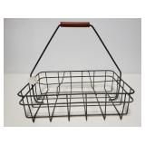 Vintage metal milk carrier rack