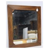 Old oak framed mirror