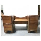 Vintage wood vanity base