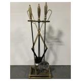 4 piece fireplace tool set