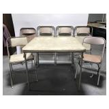 Samsonite card table & chair set - 2 bonus chairs