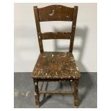 Antique wooden paint chair