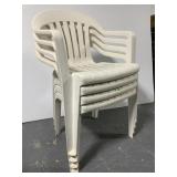 Plastic stackable patio chair set