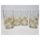 4pc mid century glass drinking set