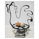 Metal chicken egg holder