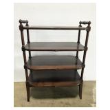 Rare vintage four tier small shelf table