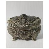 Silver tone trinket box