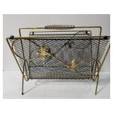 Metal fleur-de-lis magazine rack