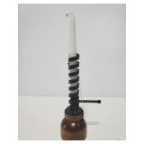 Rustic height adjusting candle stick holder