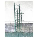 Green metal plant stand rack