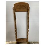 Wooden caps hat rack