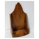 Wooden wall candle shelf