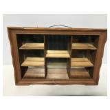 Small wood shadow box wall hanging