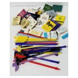 Vintage Michigan matchbooks & swizzle sticks