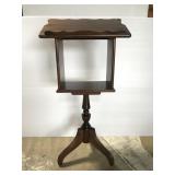 Wood pedestal pulpit stand