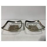 Signed Georges Briard square bowls