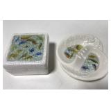 Vintage 1959 Sunkist Pottery ashtray/cigarette box