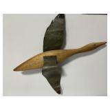 Vintage wood and metal duck