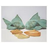 Miller chalkware fish and shells