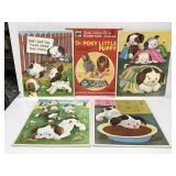 Vintage 1972 Little Golden Books puppy puzzles