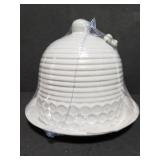 White ceramic beehive table decor