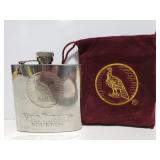 Wild Turkey Bourbon flask with case