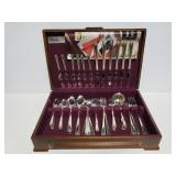 Prestige silver plates silverware set in box