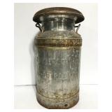 Old Burger Cry Co metal milk can