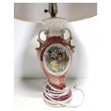 Maroon ornate  miral lamp