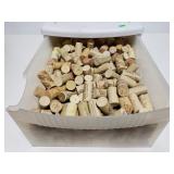 Bin full of wine corks