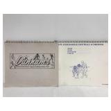 Two baseball / softball scorebooks