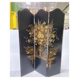 Large 3-panel painted wood room divider