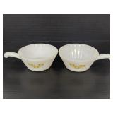 Pyrex mid-century atomic pattern soup bowls