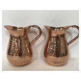 Pair of copper pitchers- made in India