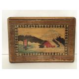 Vintage fun wooden puzzle box