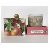 Peach Raspberry new soy wax candle in box