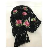 Bragade crocheted flower scarf