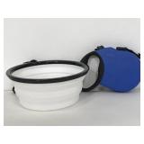 Deluxe Pup collapsible dish with retractable leash
