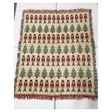 Christmas trees & nutcrackers cotton throw blanket